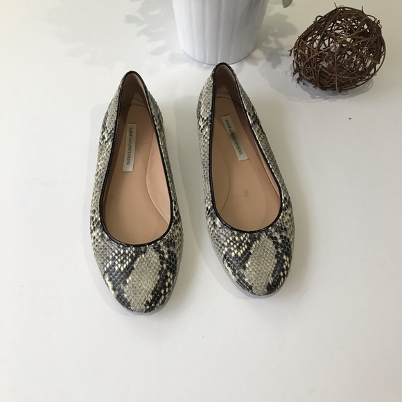 DVF Snake Print Slip On Ballet Flats - Picture 5 of 6